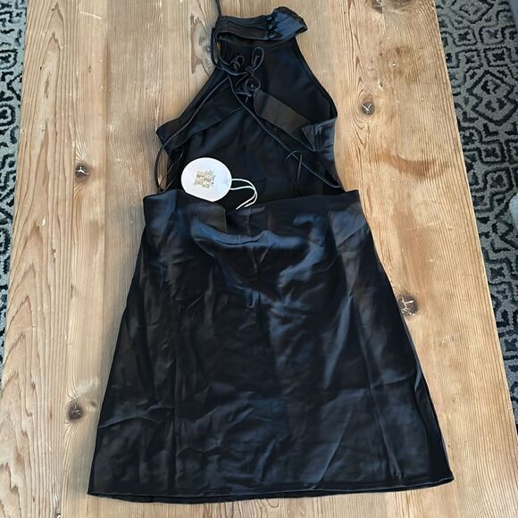 PRINCESS POLLY TAKE ME BACK MINI DRESS BLACK NEW US/8 AU/12 - Picture 6 of 8